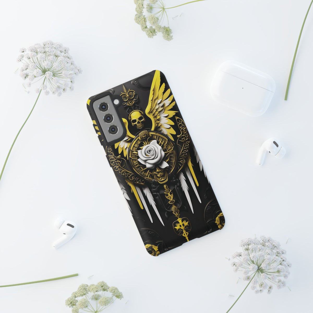 Phone Case - Tough - Yellow Angel Wings