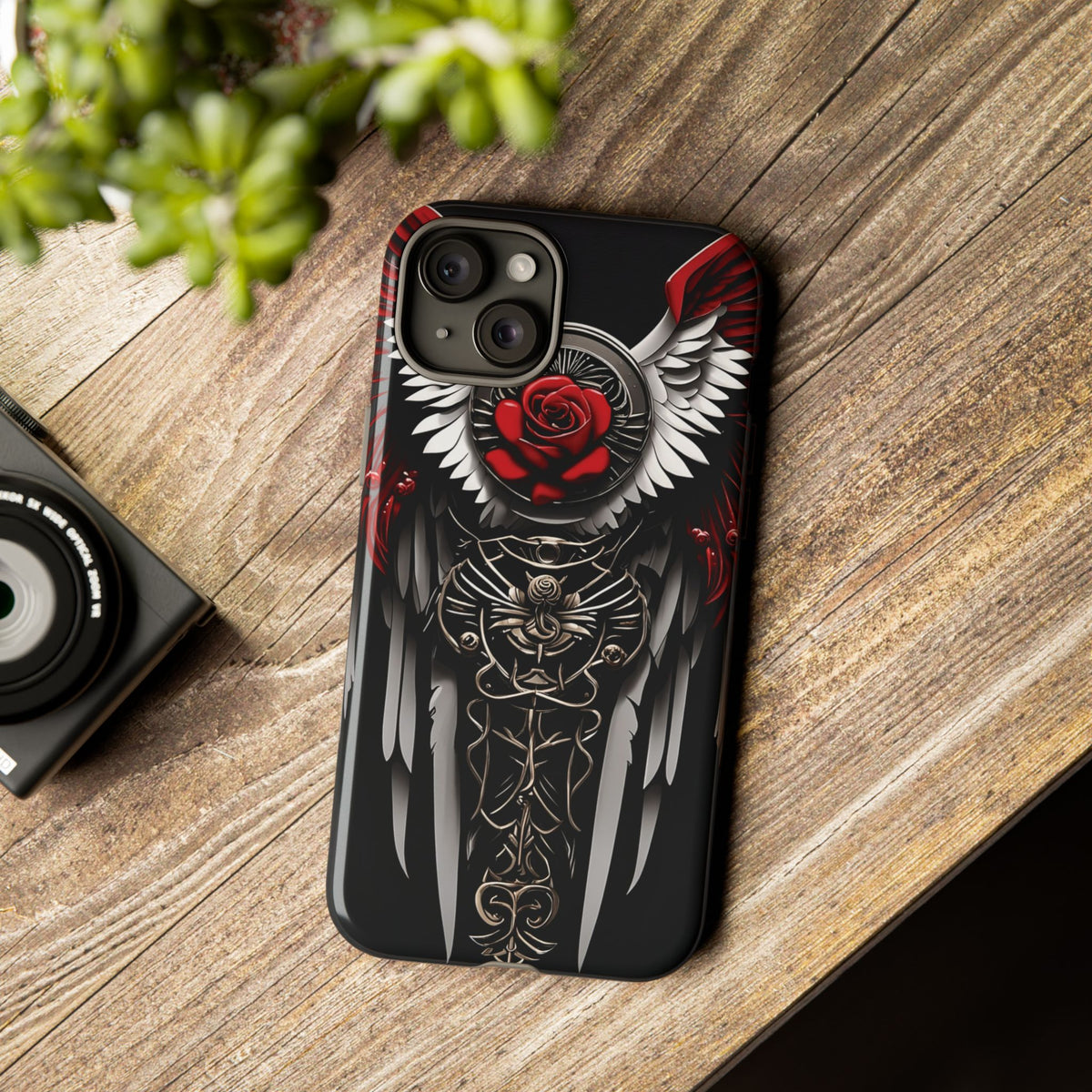 Phone Case - Tough - Red Angel Wings