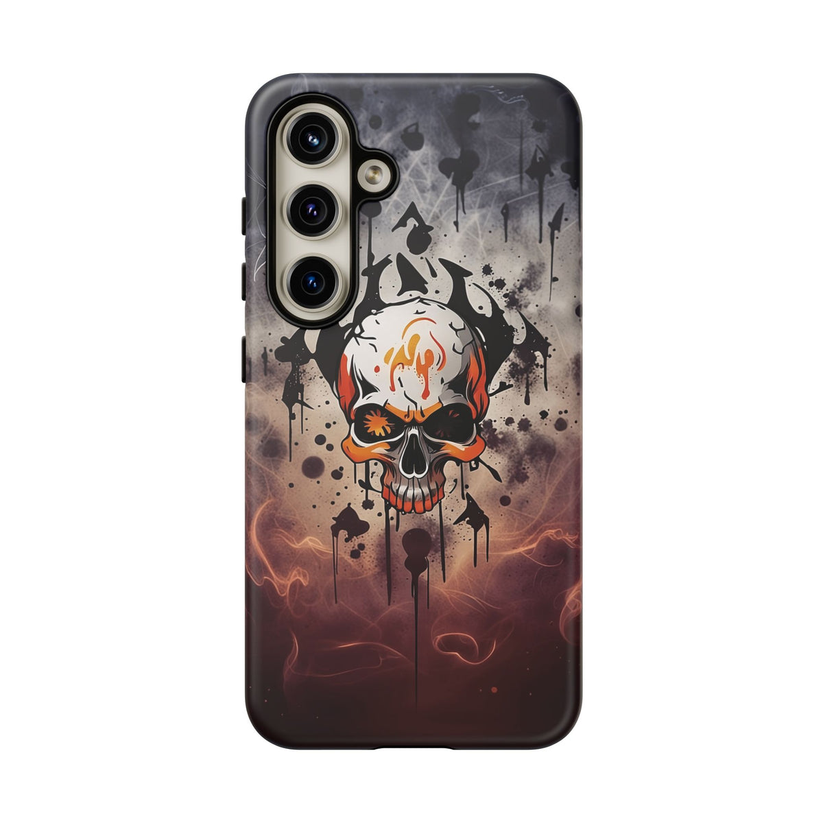 Phone Case - Tough - Orange Skull