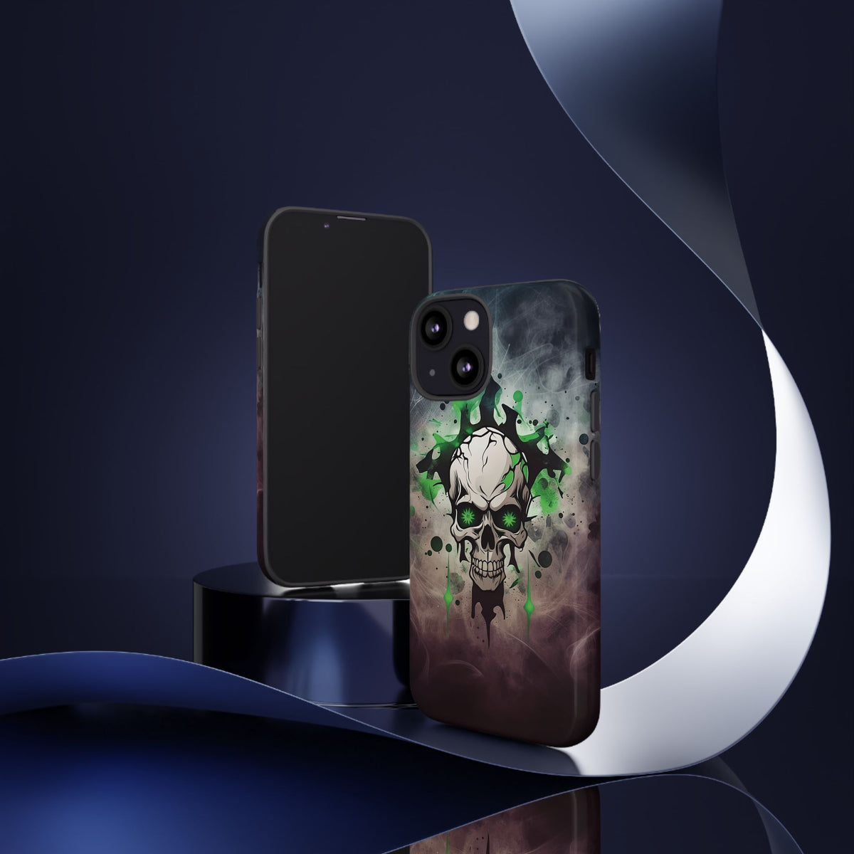Phone Case - Tough - Green Skull