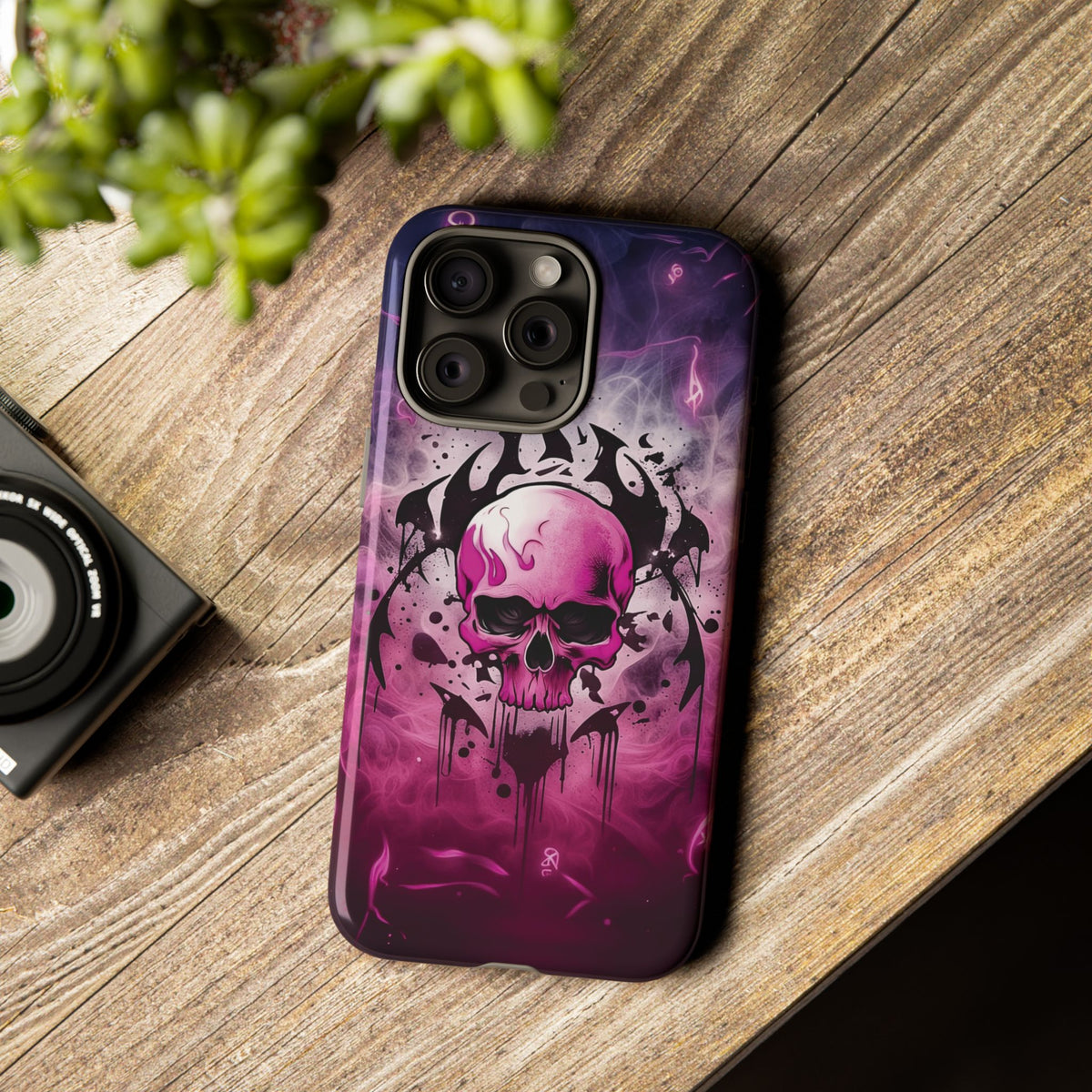 Phone Case - Tough - Pink Skull