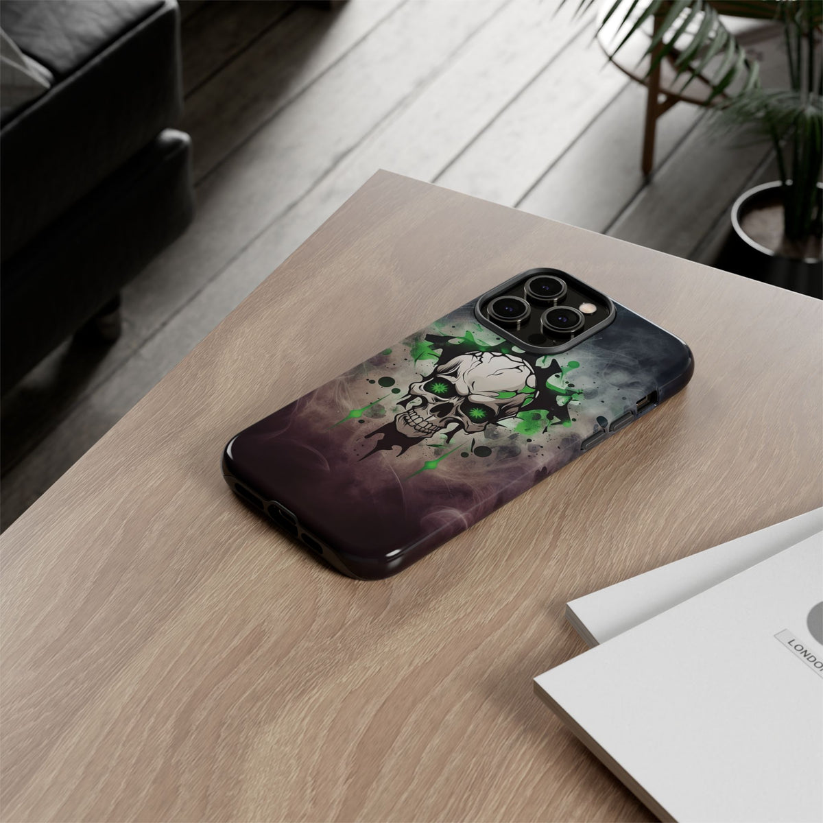 Phone Case - Tough - Green Skull