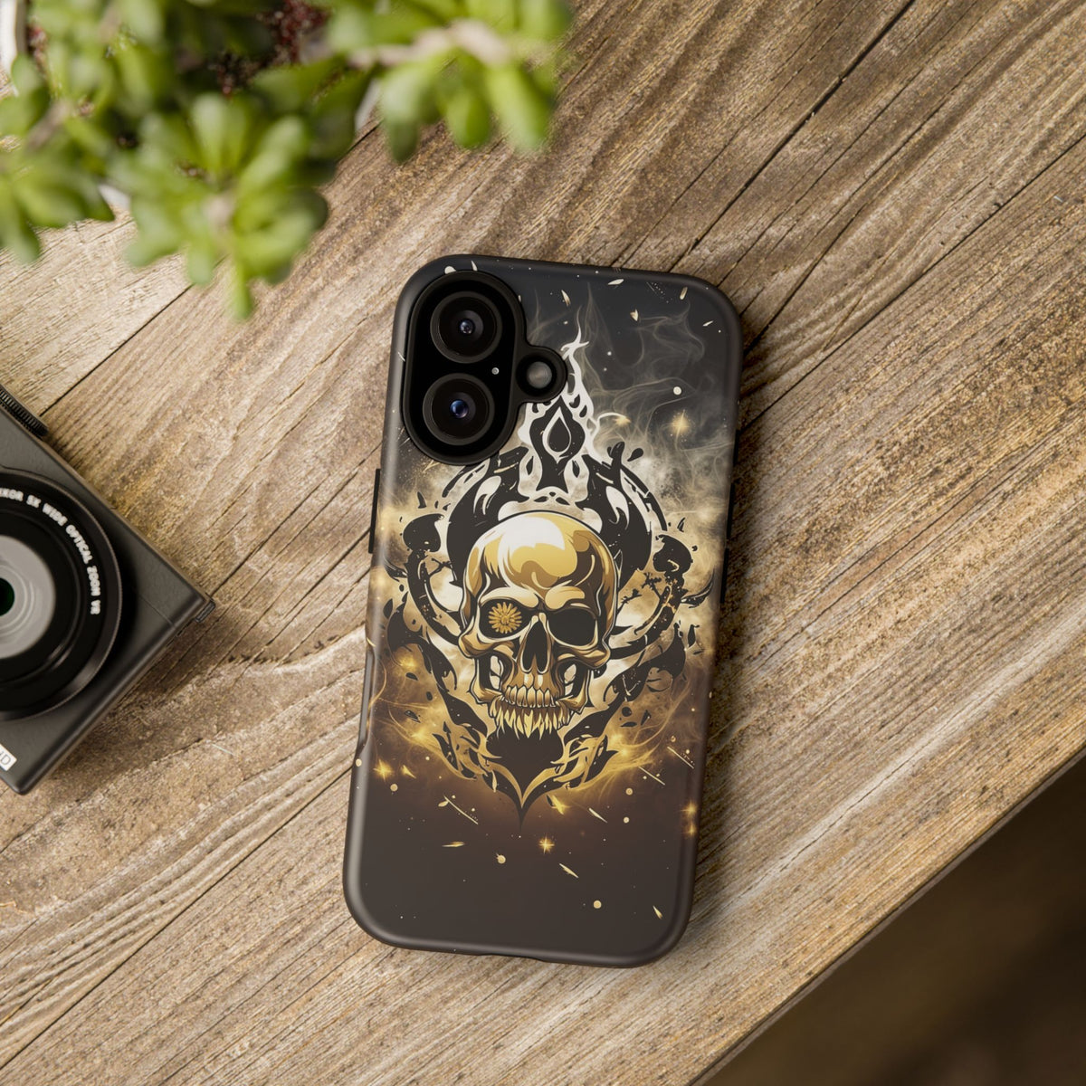 Phone Case - Tough - Gold Skull