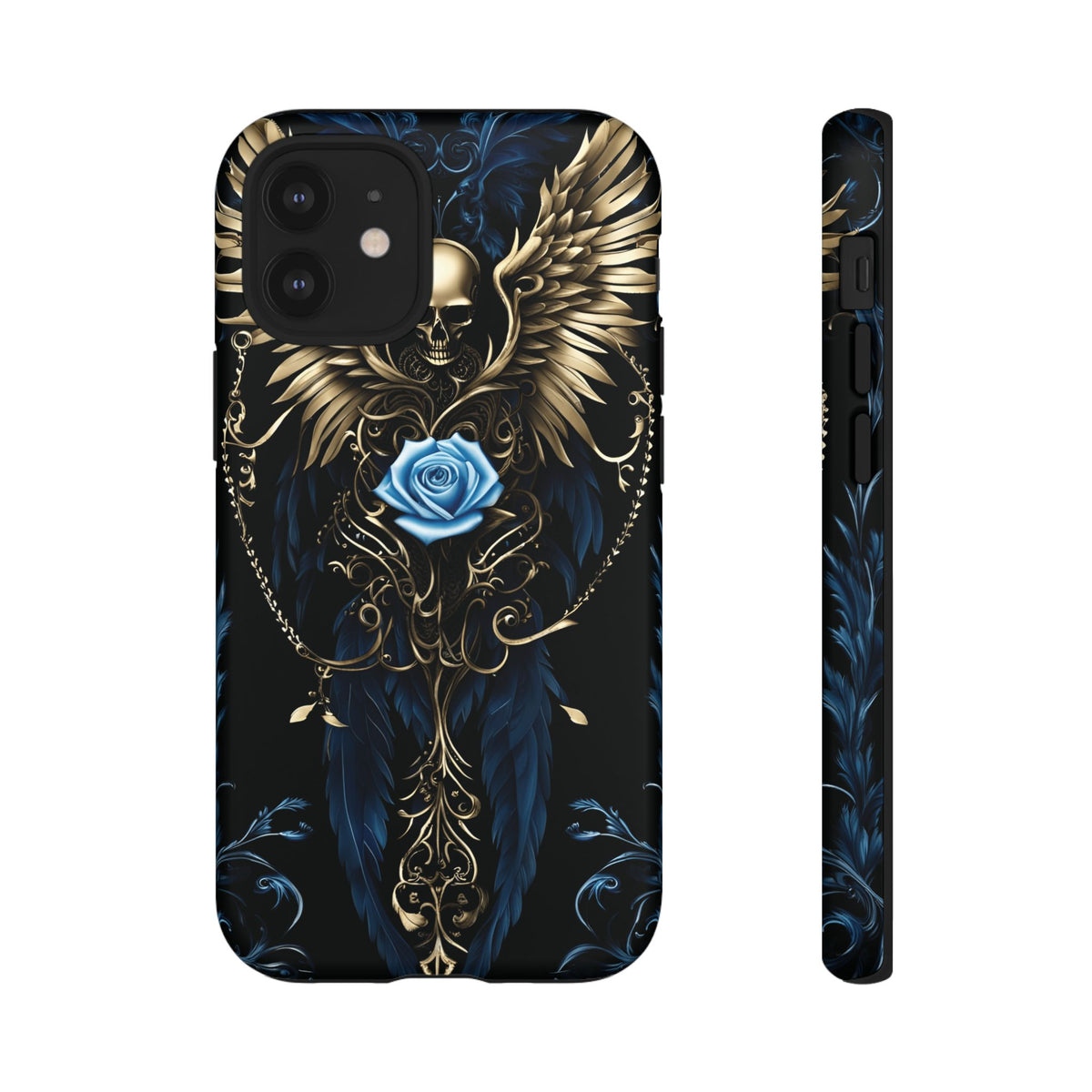 Phone Case - Tough - Blue Skull & Wings