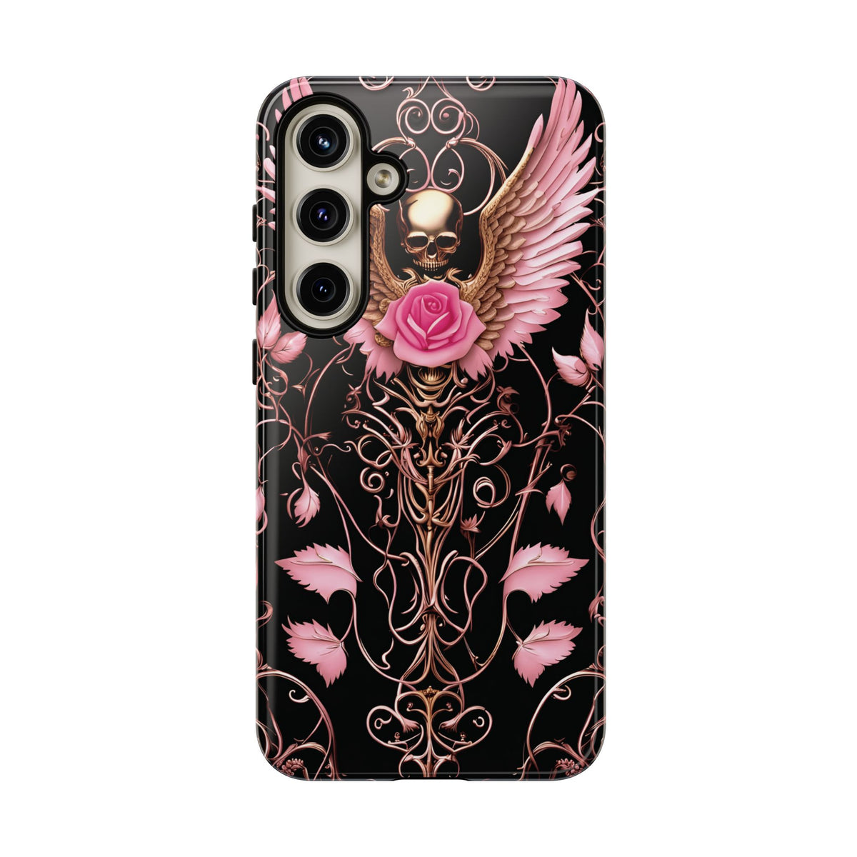 Phone Case - Tough - Pink Skull & Wings