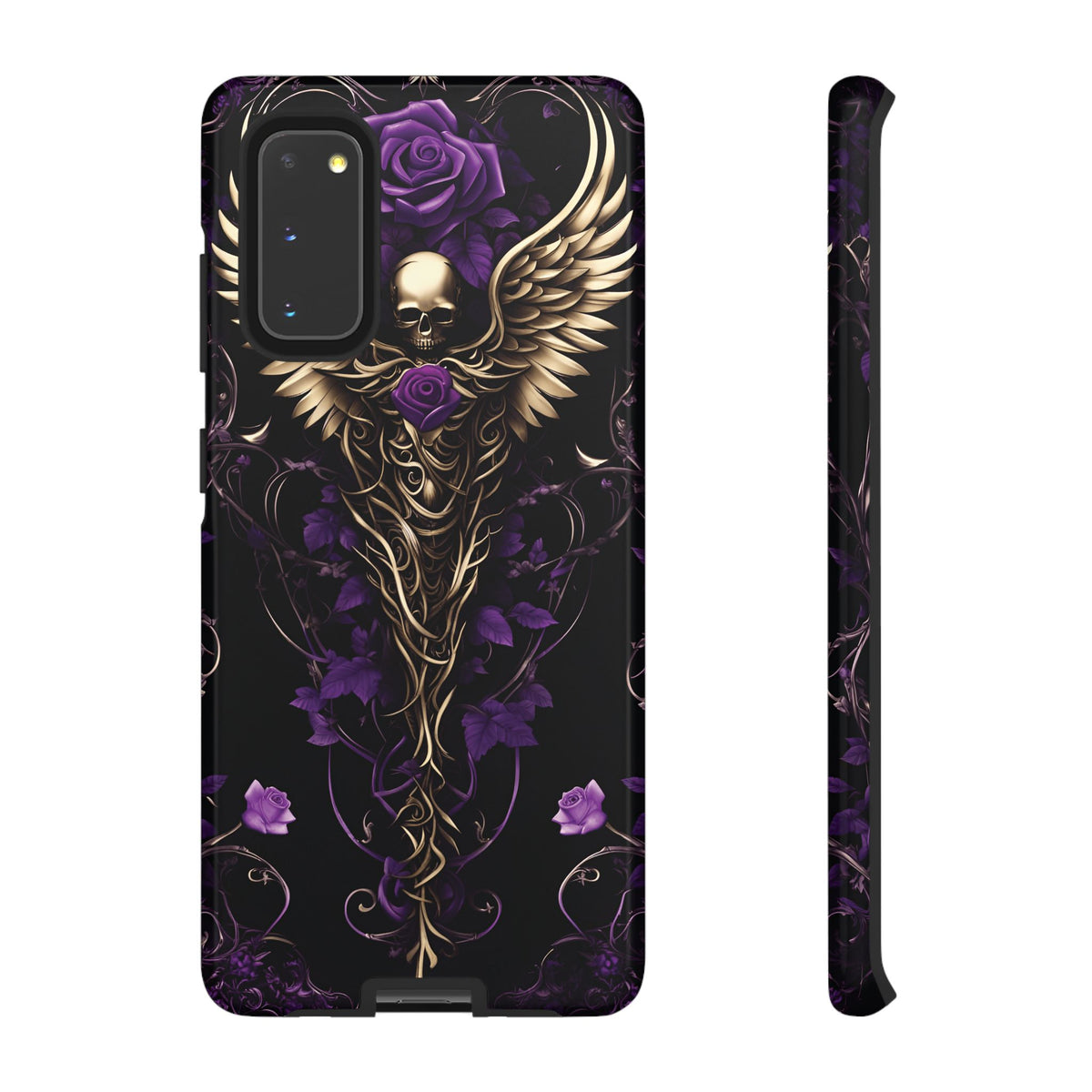 Phone Case - Tough - Purple Skull & Wings