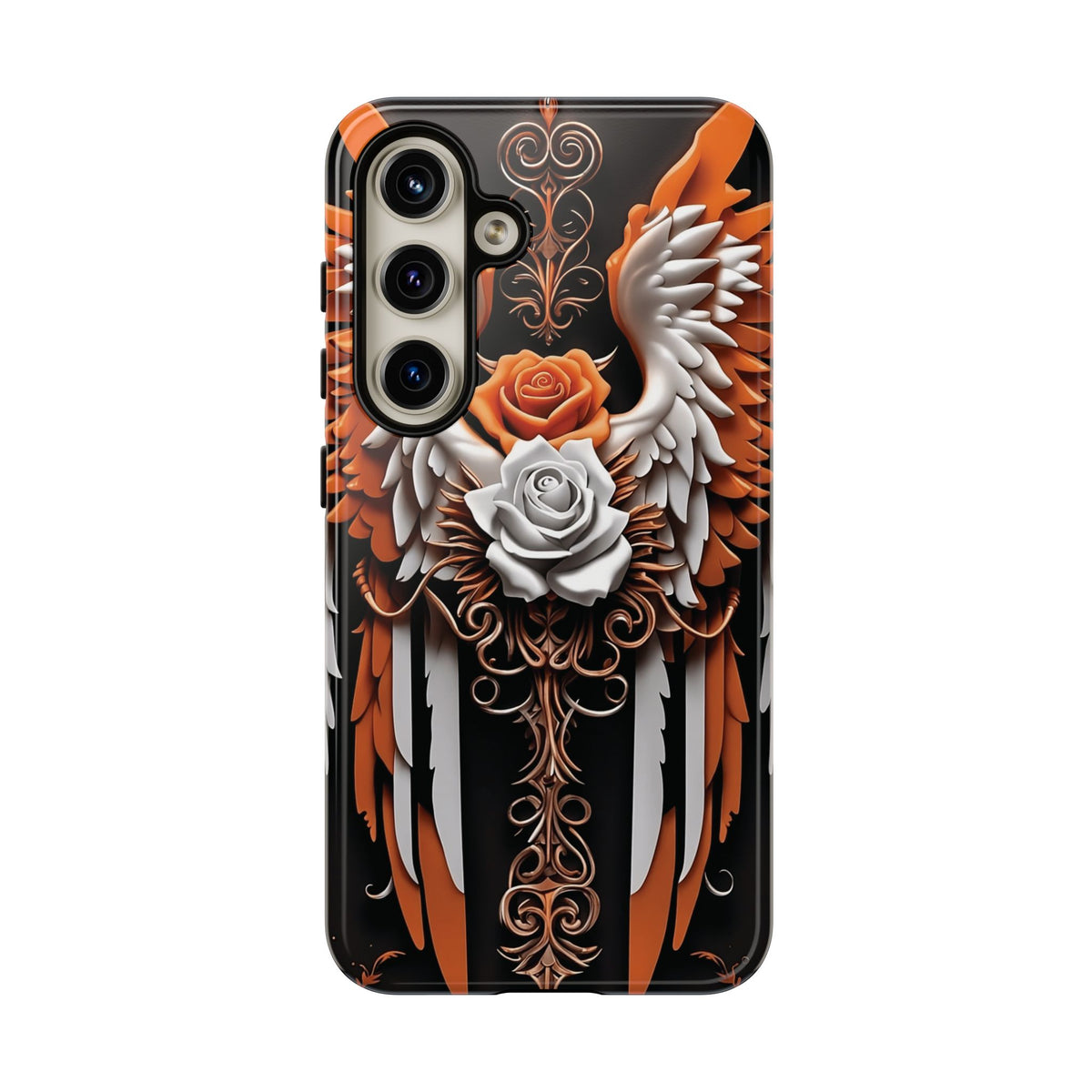 Phone Case - Tough - Orange Angel Wings