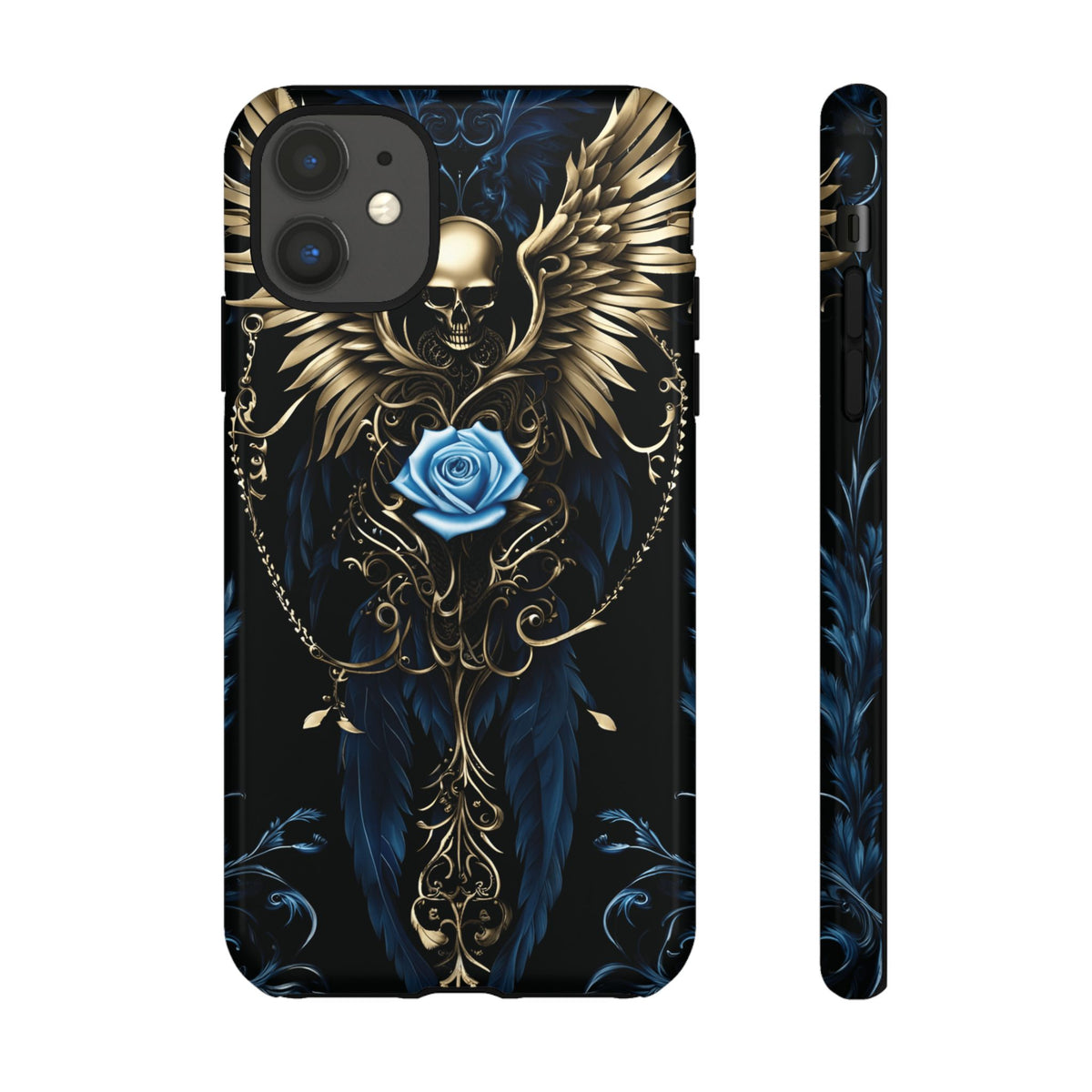 Phone Case - Tough - Blue Skull & Wings