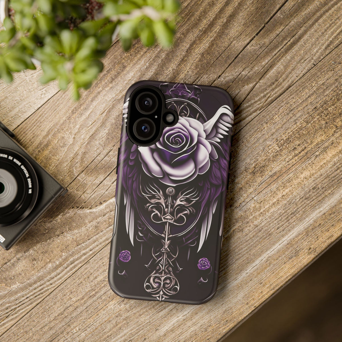 Phone Case - Tough - Purple Angel Wings