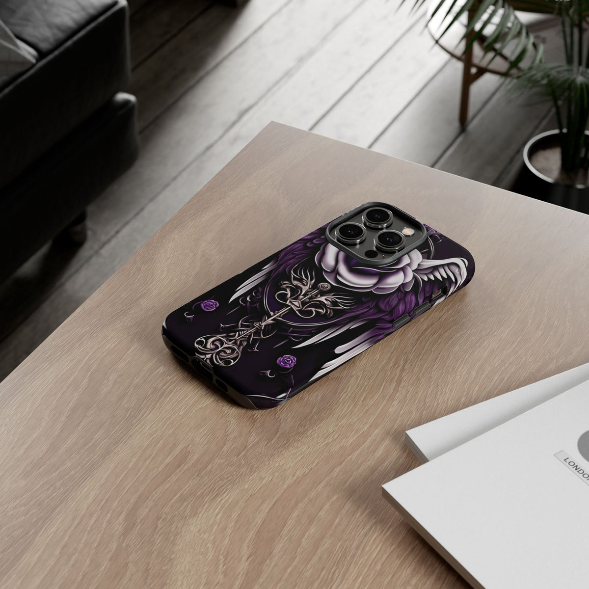 Phone Case - Tough - Purple Angel Wings
