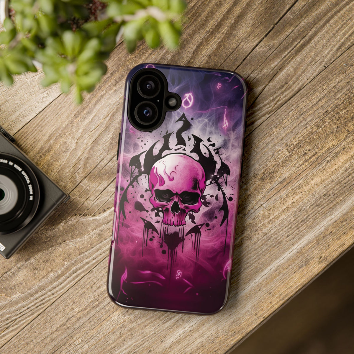 Phone Case - Tough - Pink Skull
