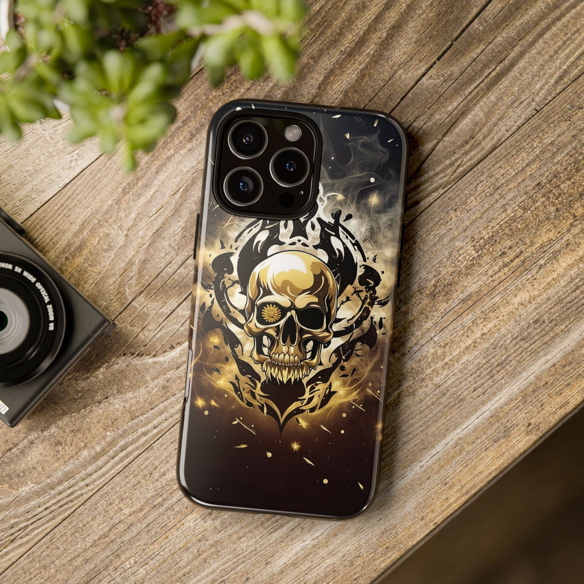 Phone Case - Tough - Gold Skull