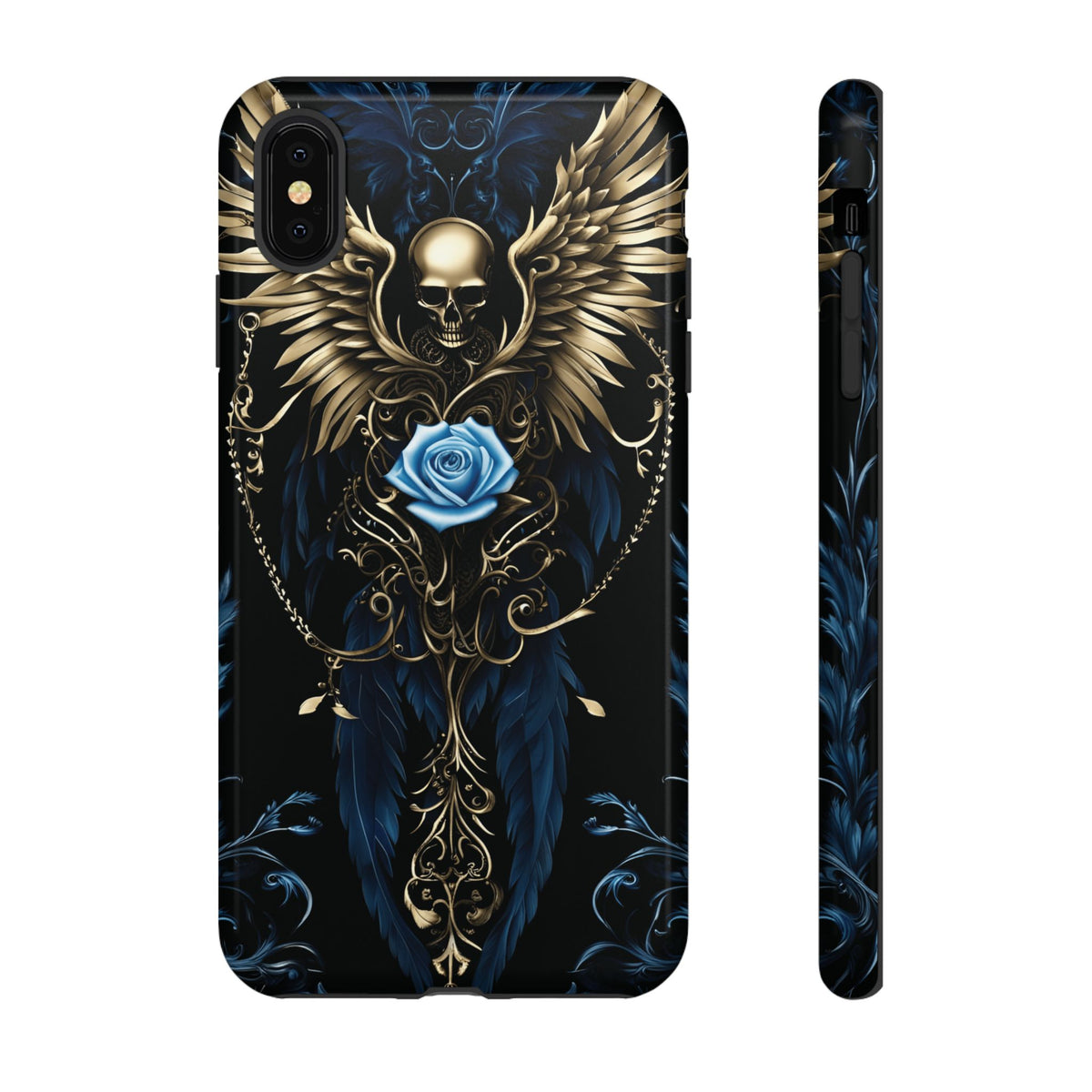 Phone Case - Tough - Blue Skull & Wings