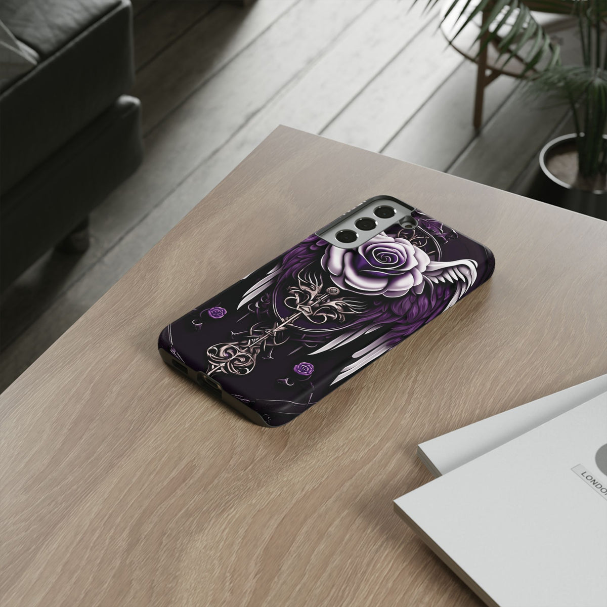 Phone Case - Tough - Purple Angel Wings