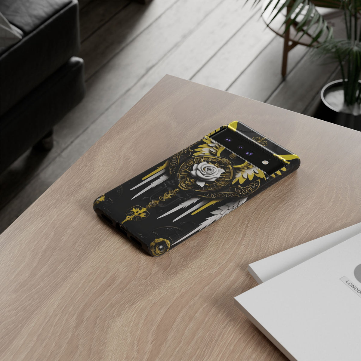 Phone Case - Tough - Yellow Angel Wings