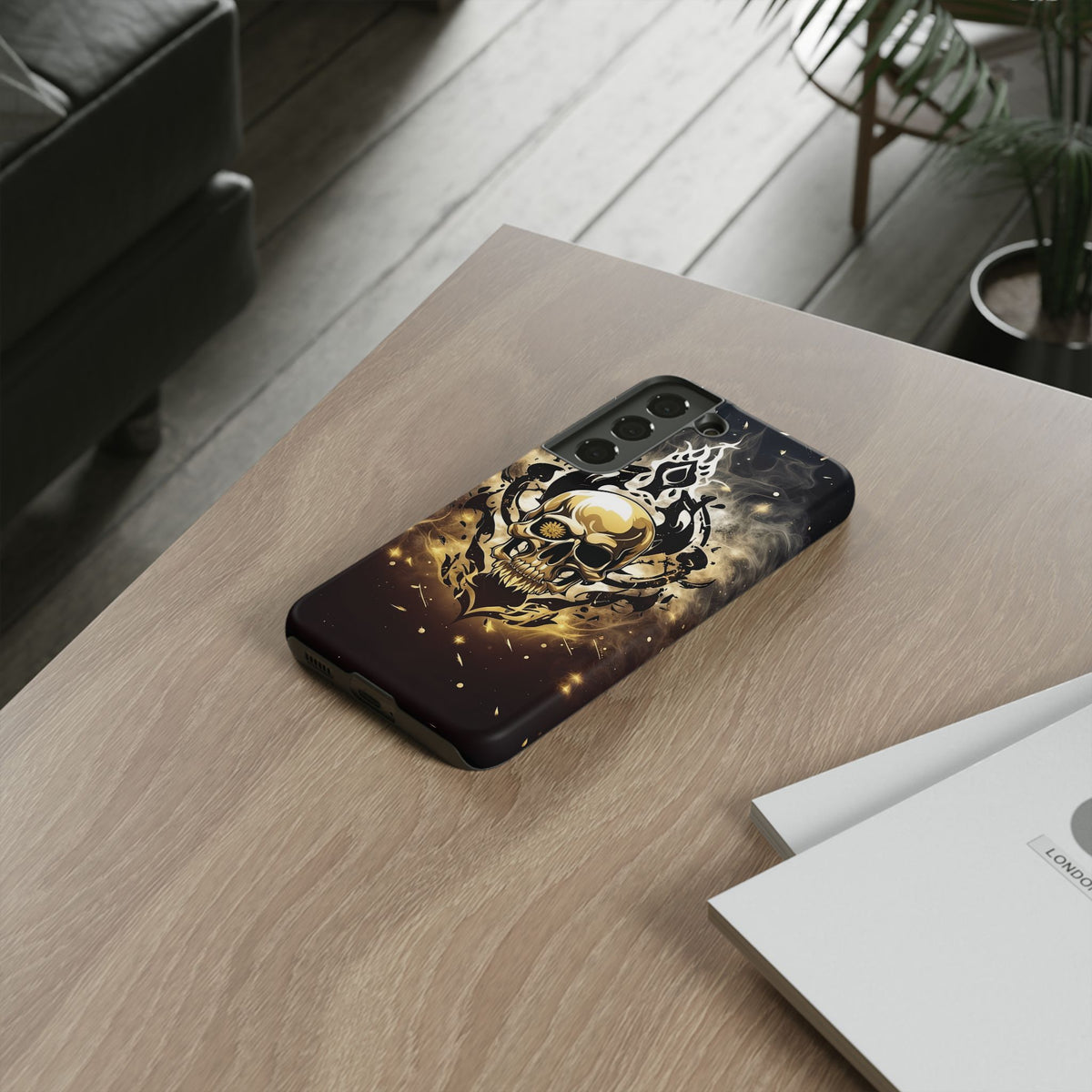 Phone Case - Tough - Gold Skull
