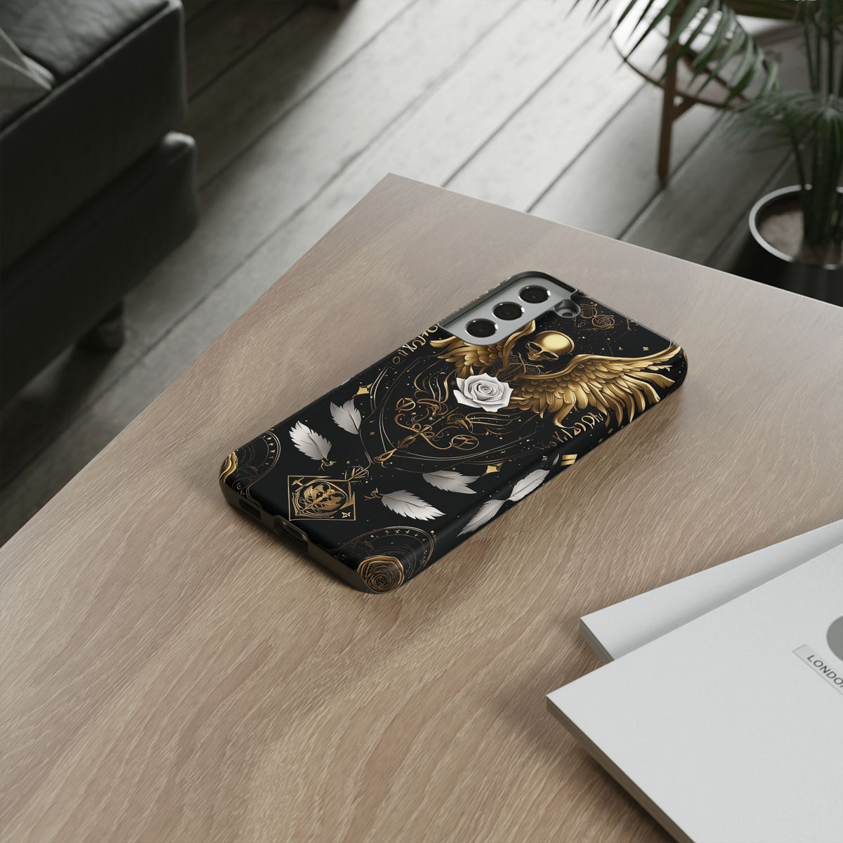 Phone Case - Tough - Gold Angel Wings