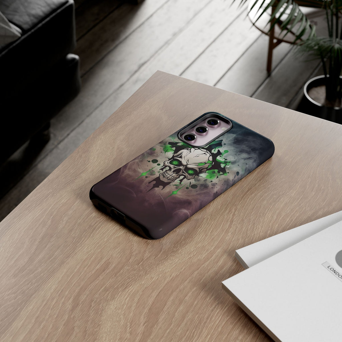Phone Case - Tough - Green Skull