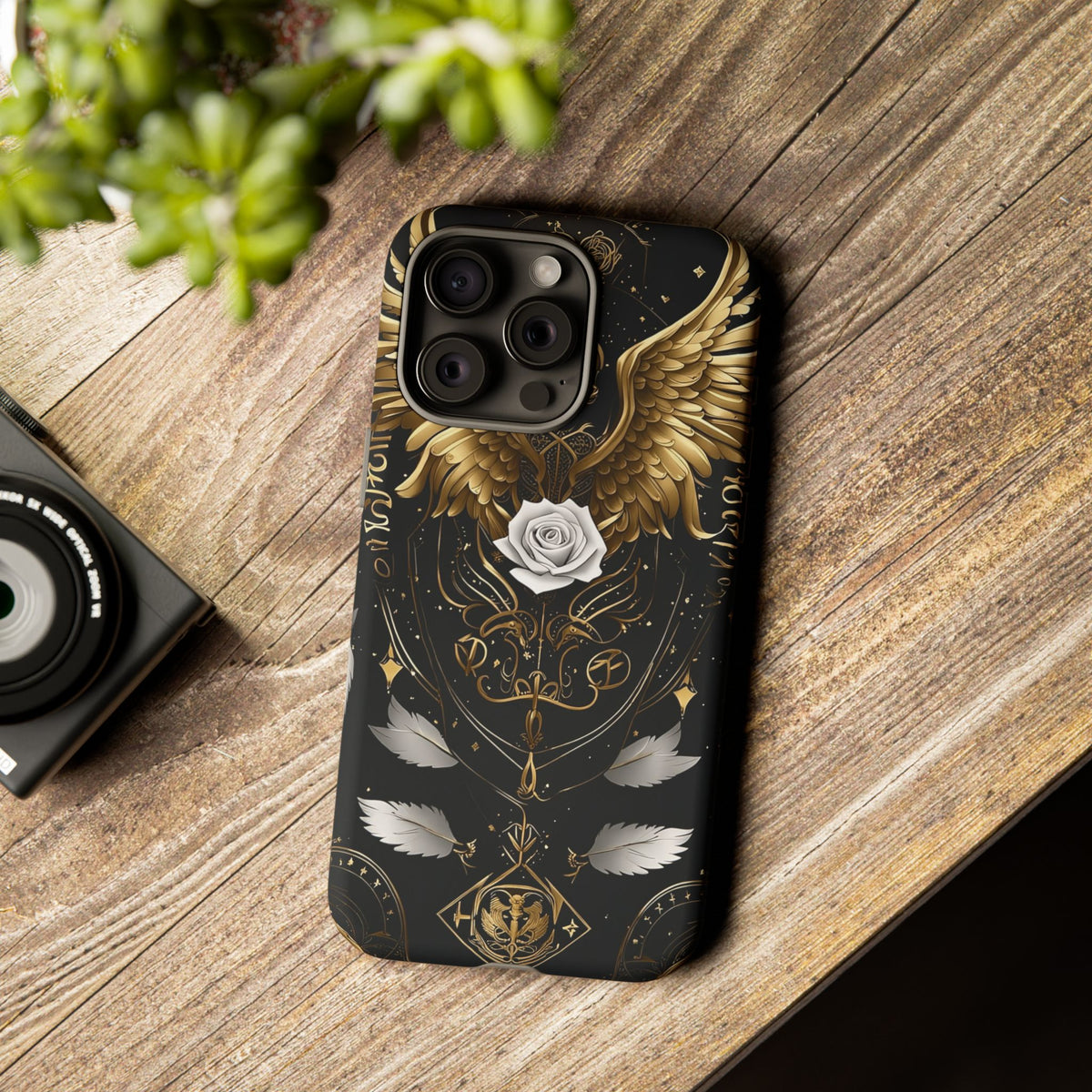 Phone Case - Tough - Gold Angel Wings