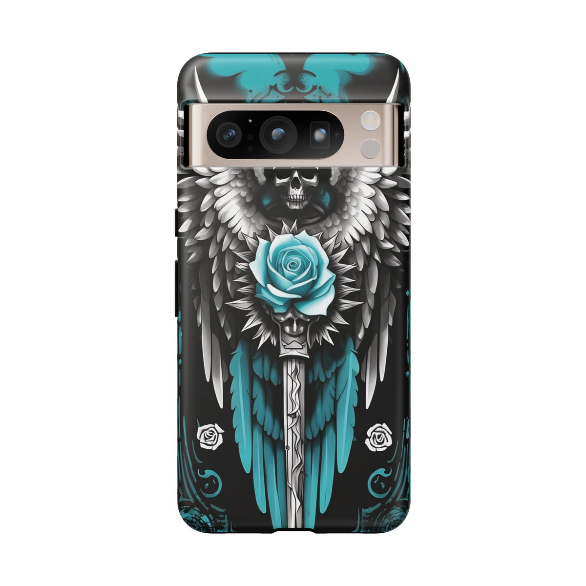 Phone Case - Tough - Cyan Angel Wings