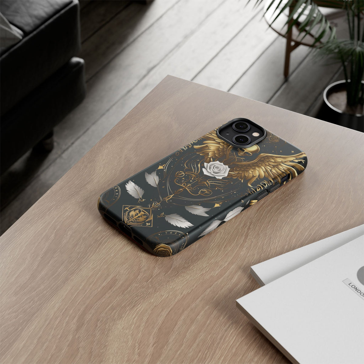 Phone Case - Tough - Gold Angel Wings