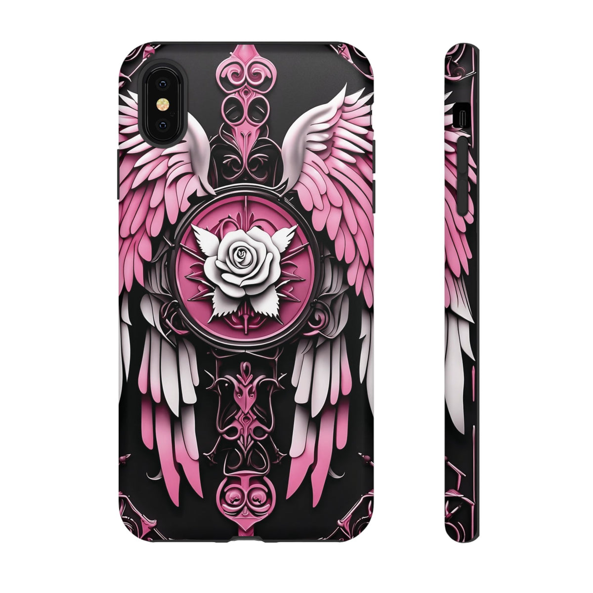 Phone Case - Tough - Pink Angel Wings