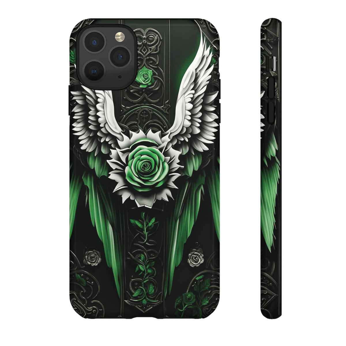 Phone Case - Tough - Green Angel Wings
