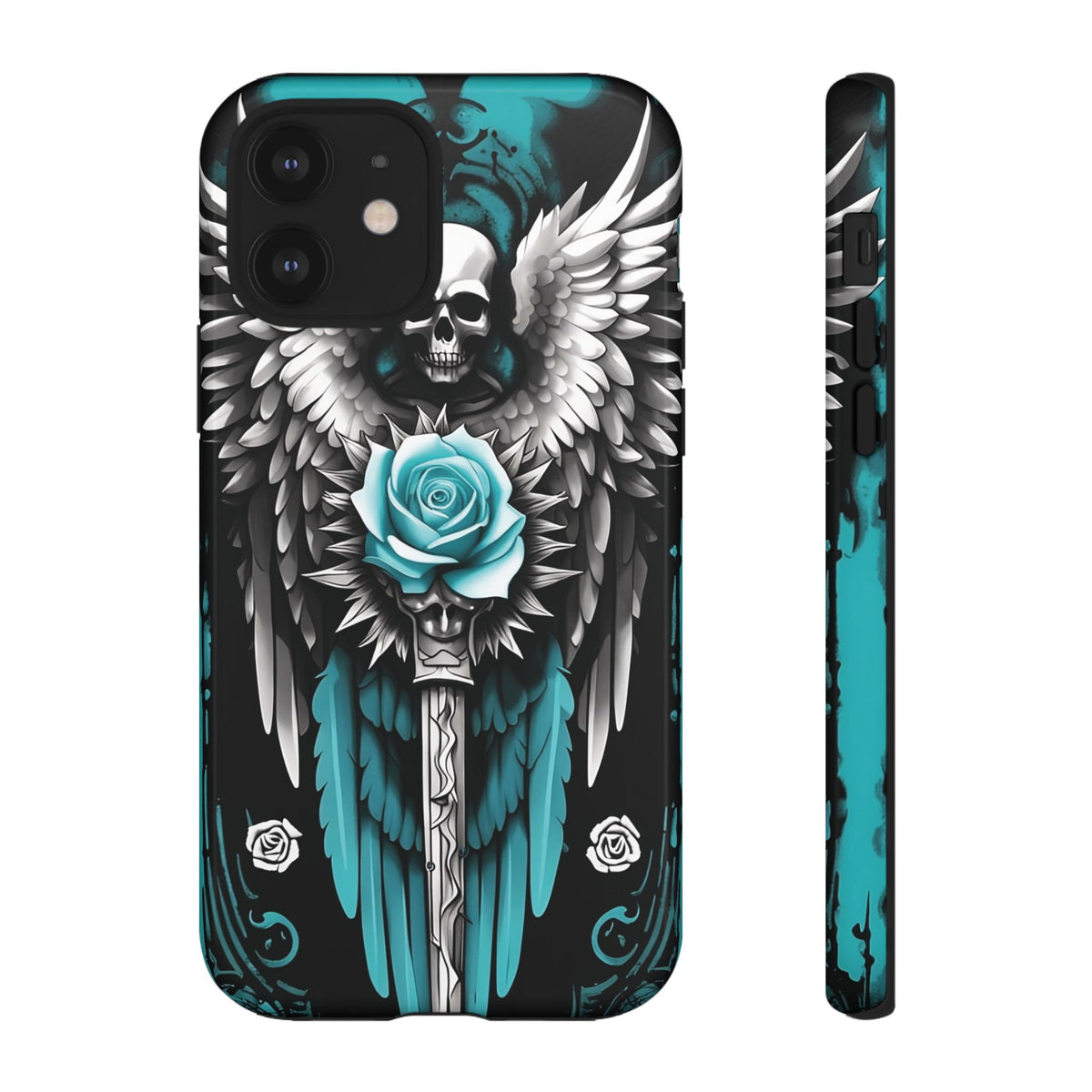 Phone Case - Tough - Cyan Angel Wings