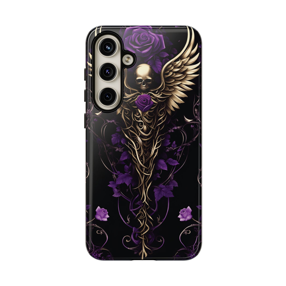 Phone Case - Tough - Purple Skull & Wings