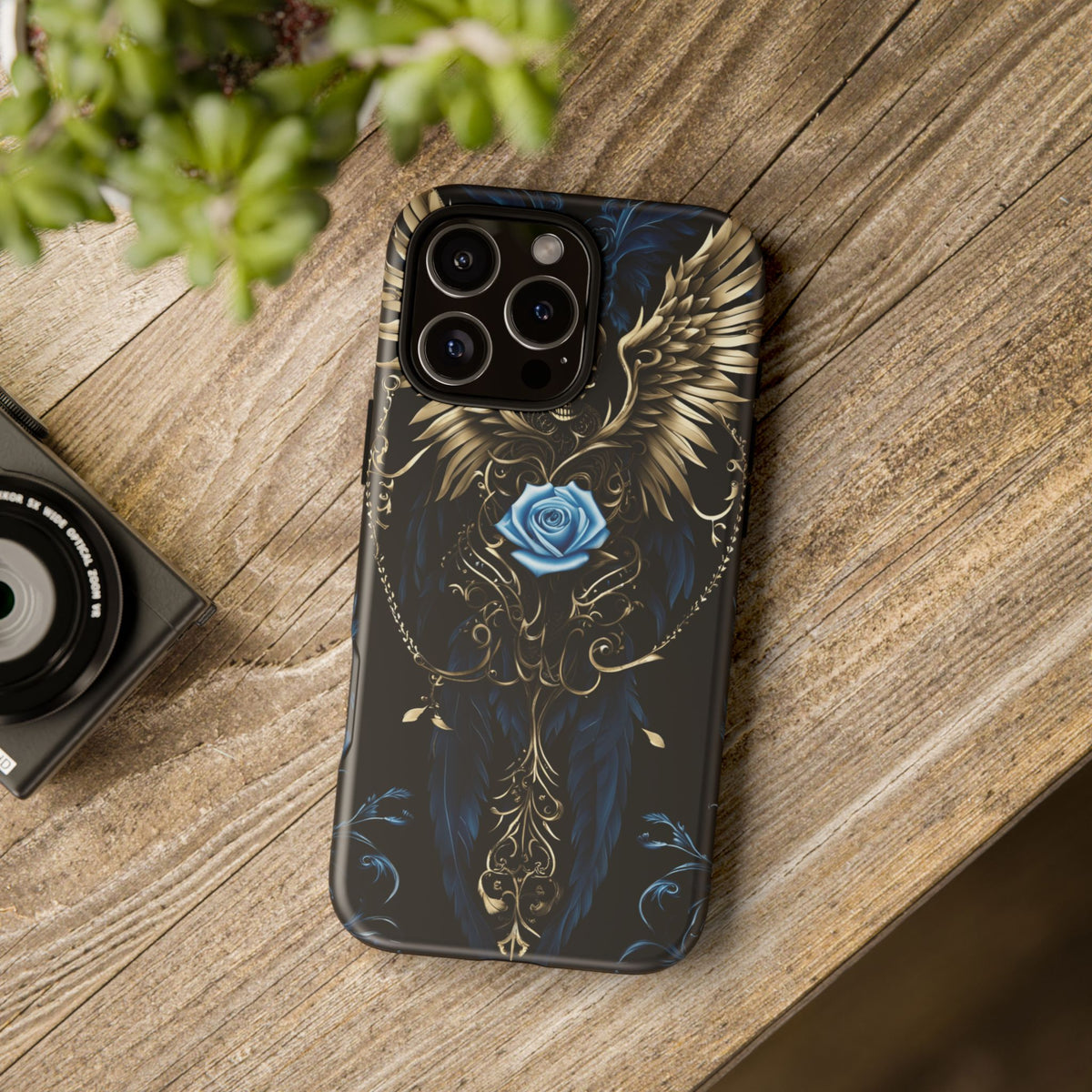 Phone Case - Tough - Blue Skull & Wings