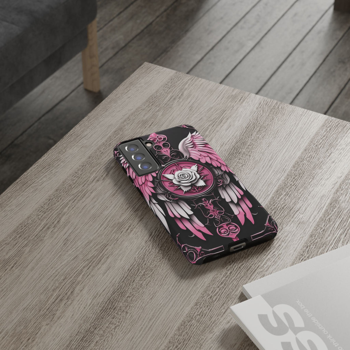 Phone Case - Tough - Pink Angel Wings