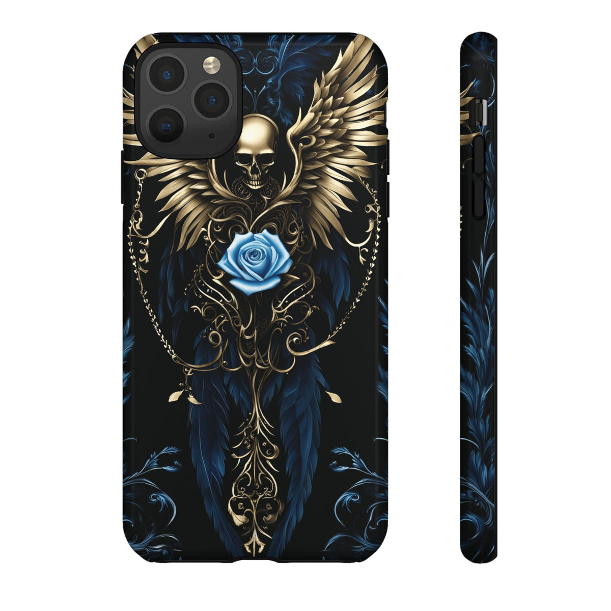 Phone Case - Tough - Blue Skull & Wings
