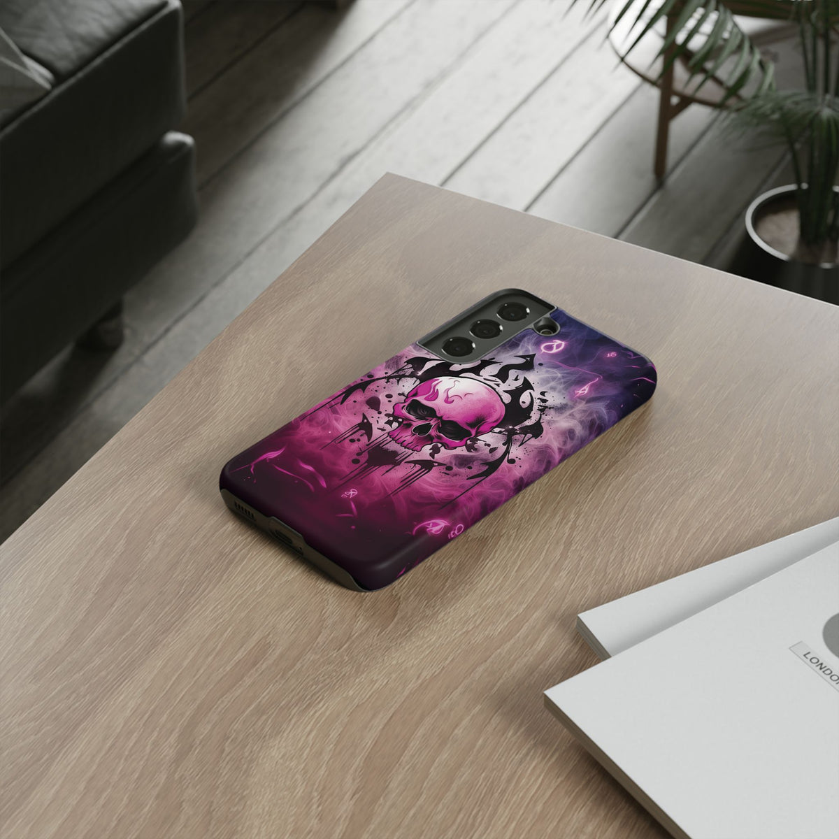 Phone Case - Tough - Pink Skull