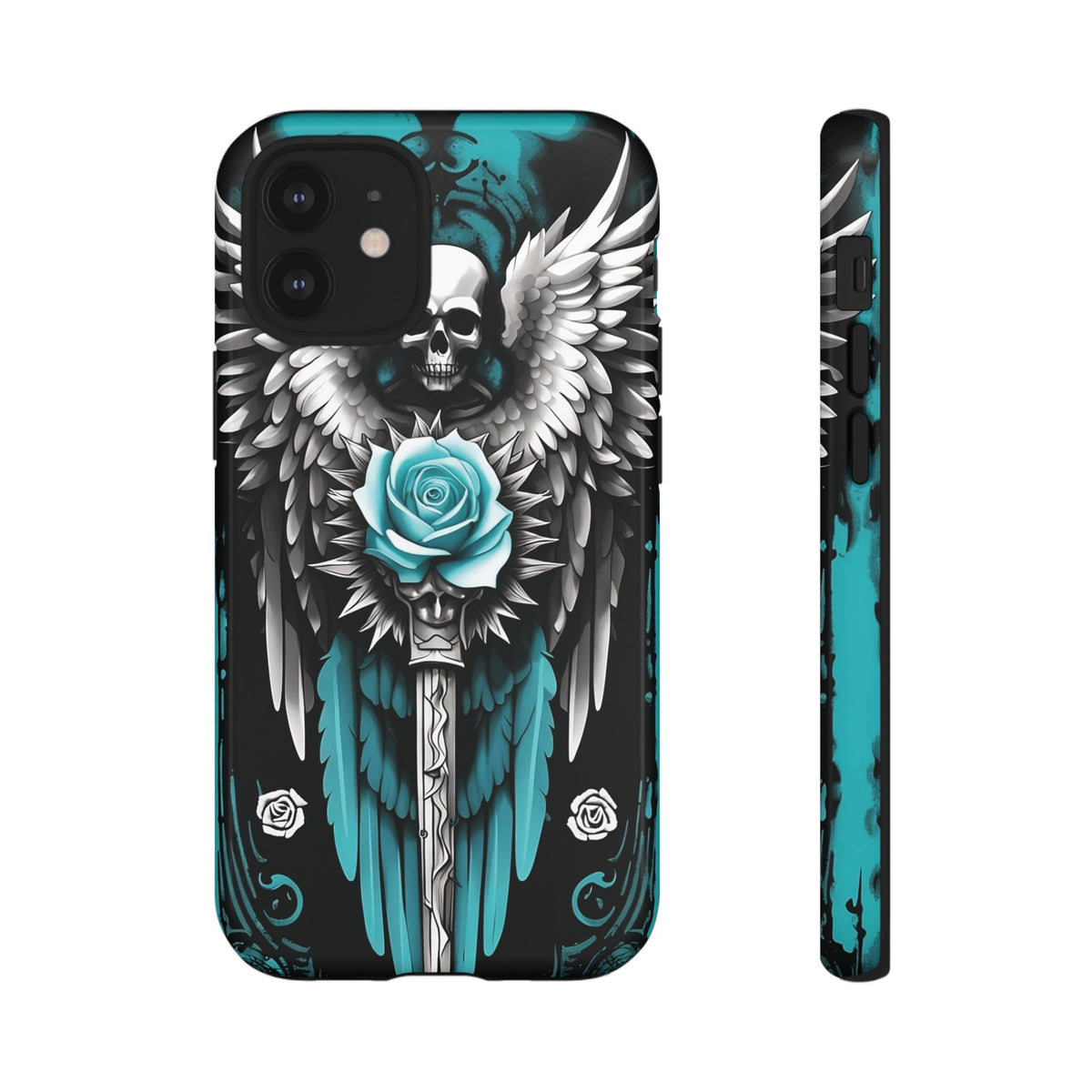 Phone Case - Tough - Cyan Angel Wings