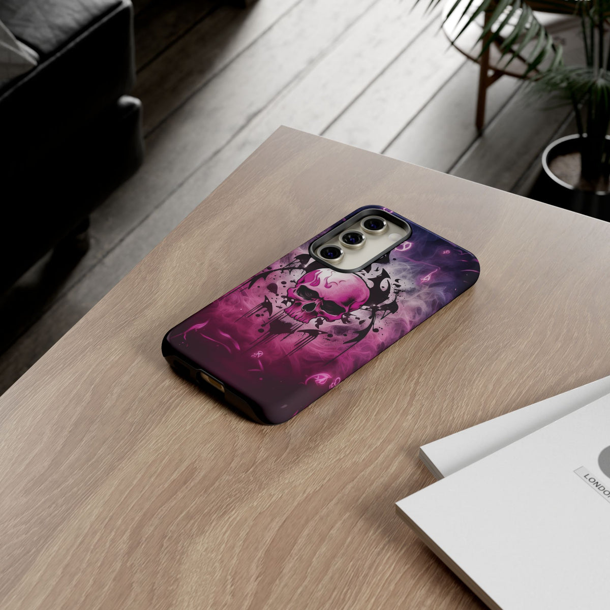 Phone Case - Tough - Pink Skull