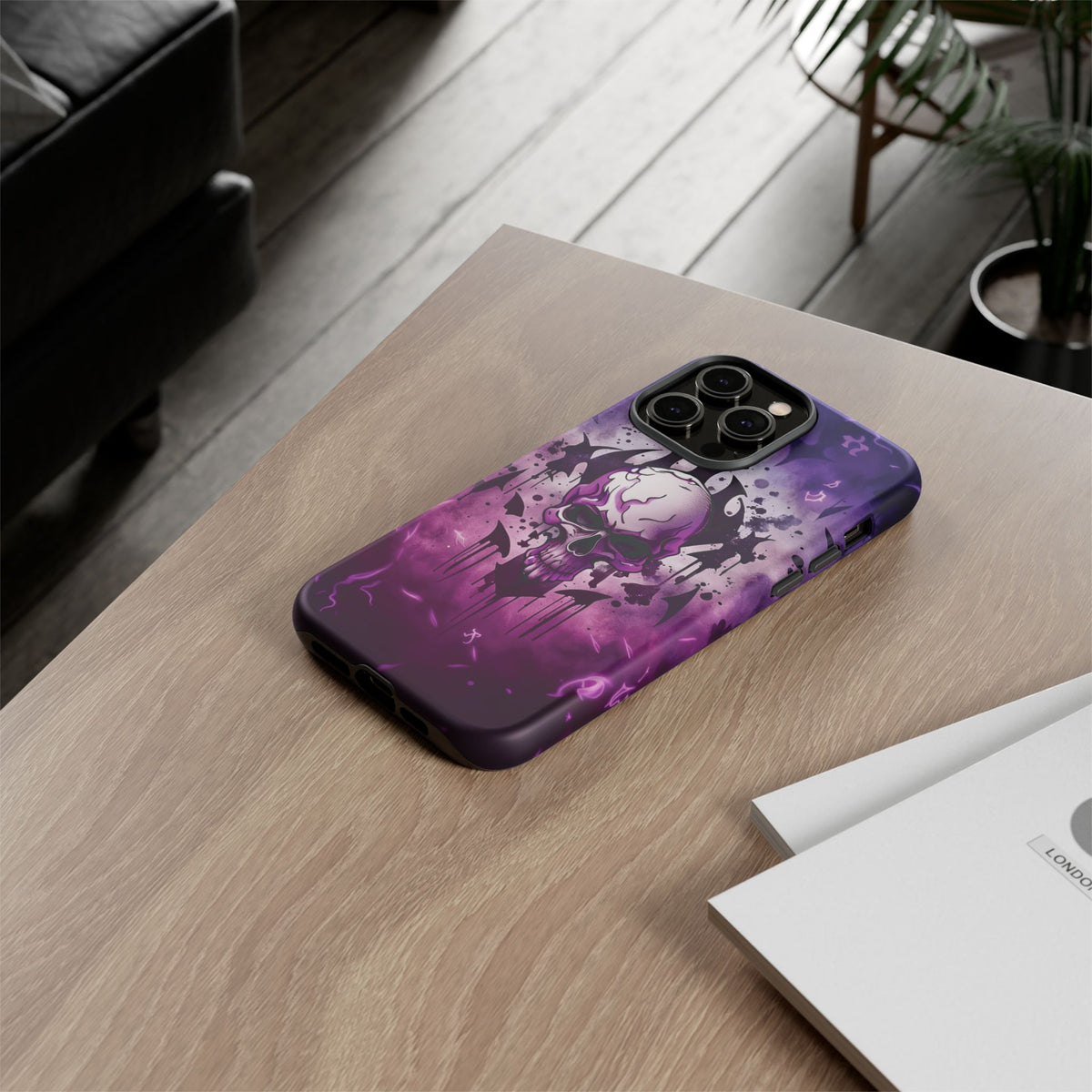 Phone Case - Tough - Purple Skull