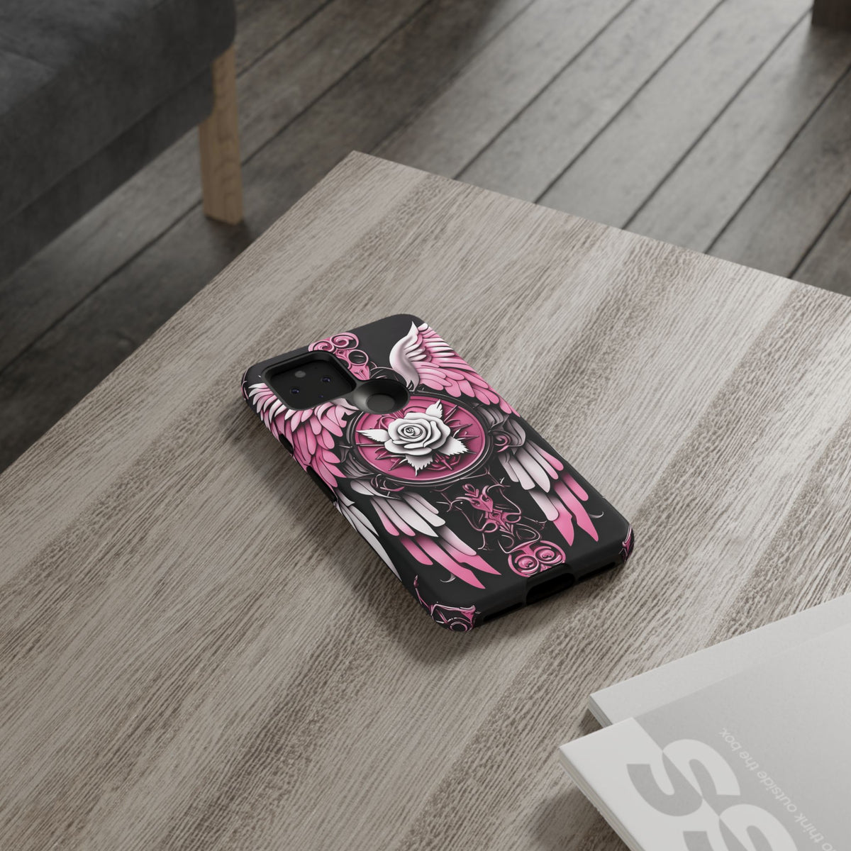 Phone Case - Tough - Pink Angel Wings