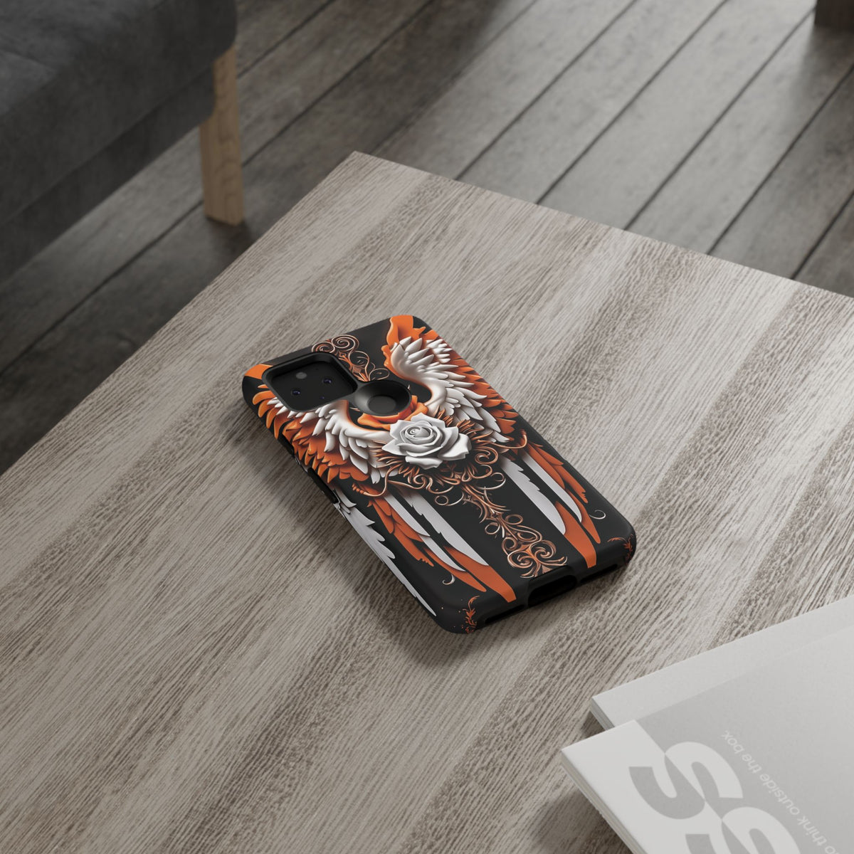 Phone Case - Tough - Orange Angel Wings