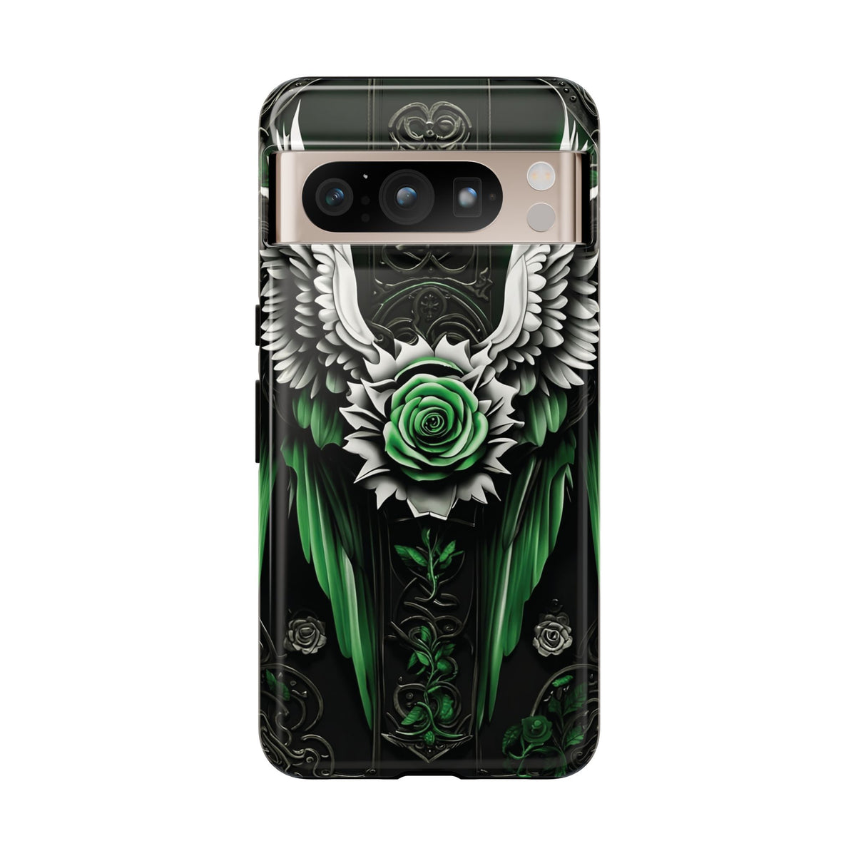Phone Case - Tough - Green Angel Wings