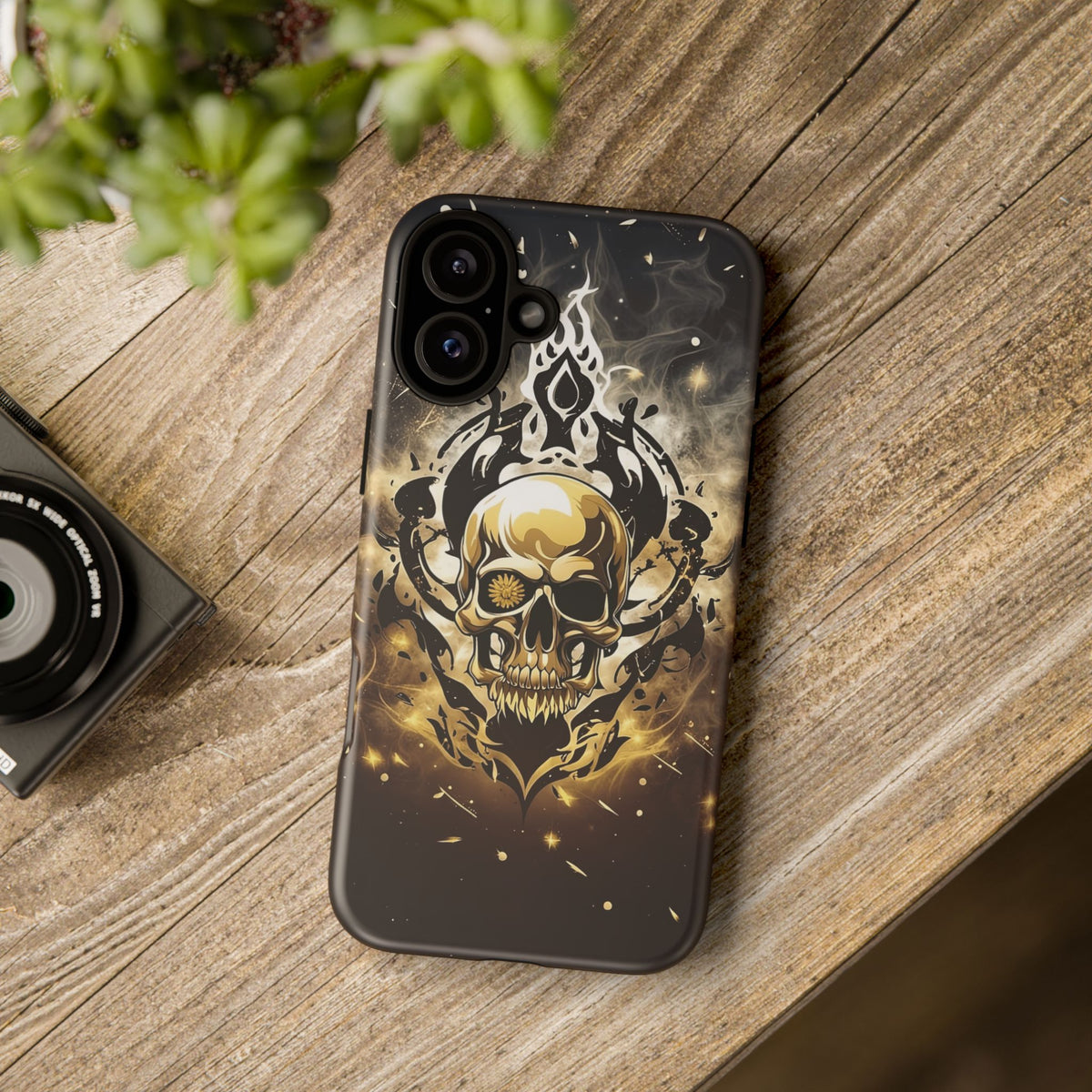 Phone Case - Tough - Gold Skull