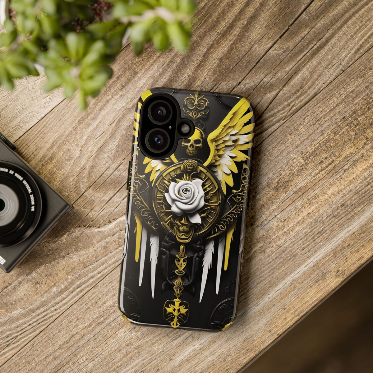 Phone Case - Tough - Yellow Angel Wings