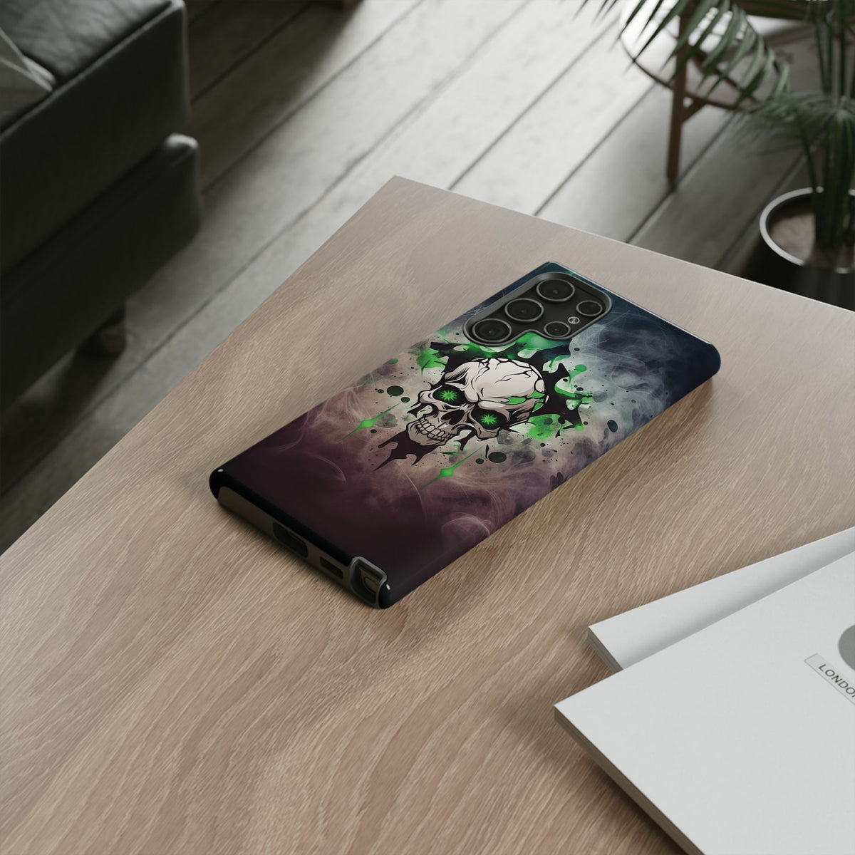 Phone Case - Tough - Green Skull