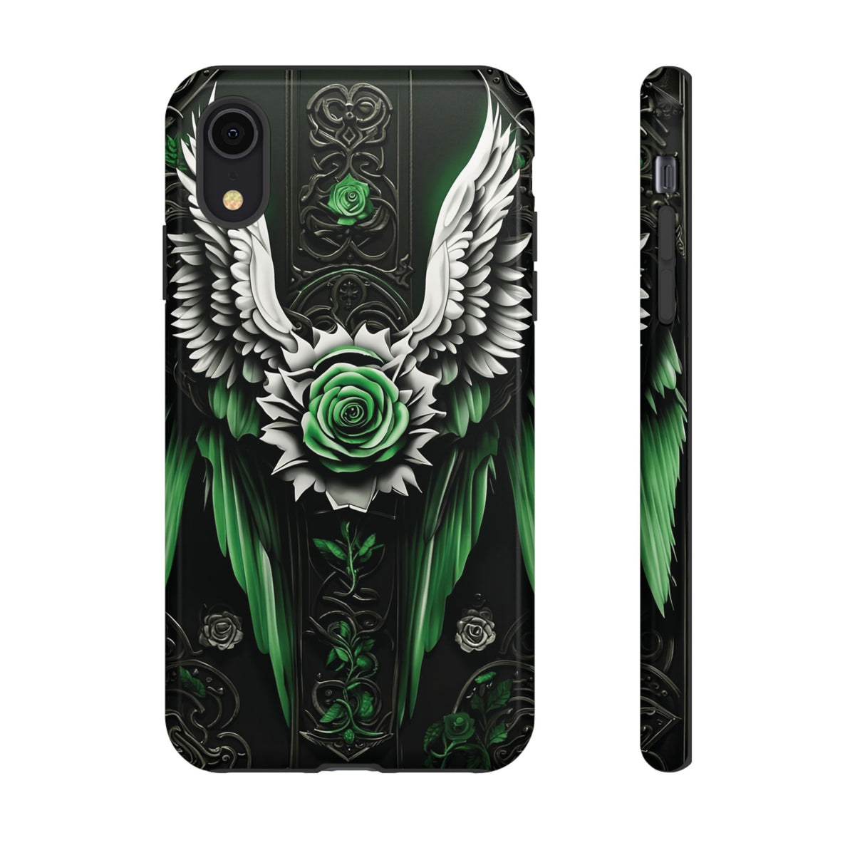 Phone Case - Tough - Green Angel Wings