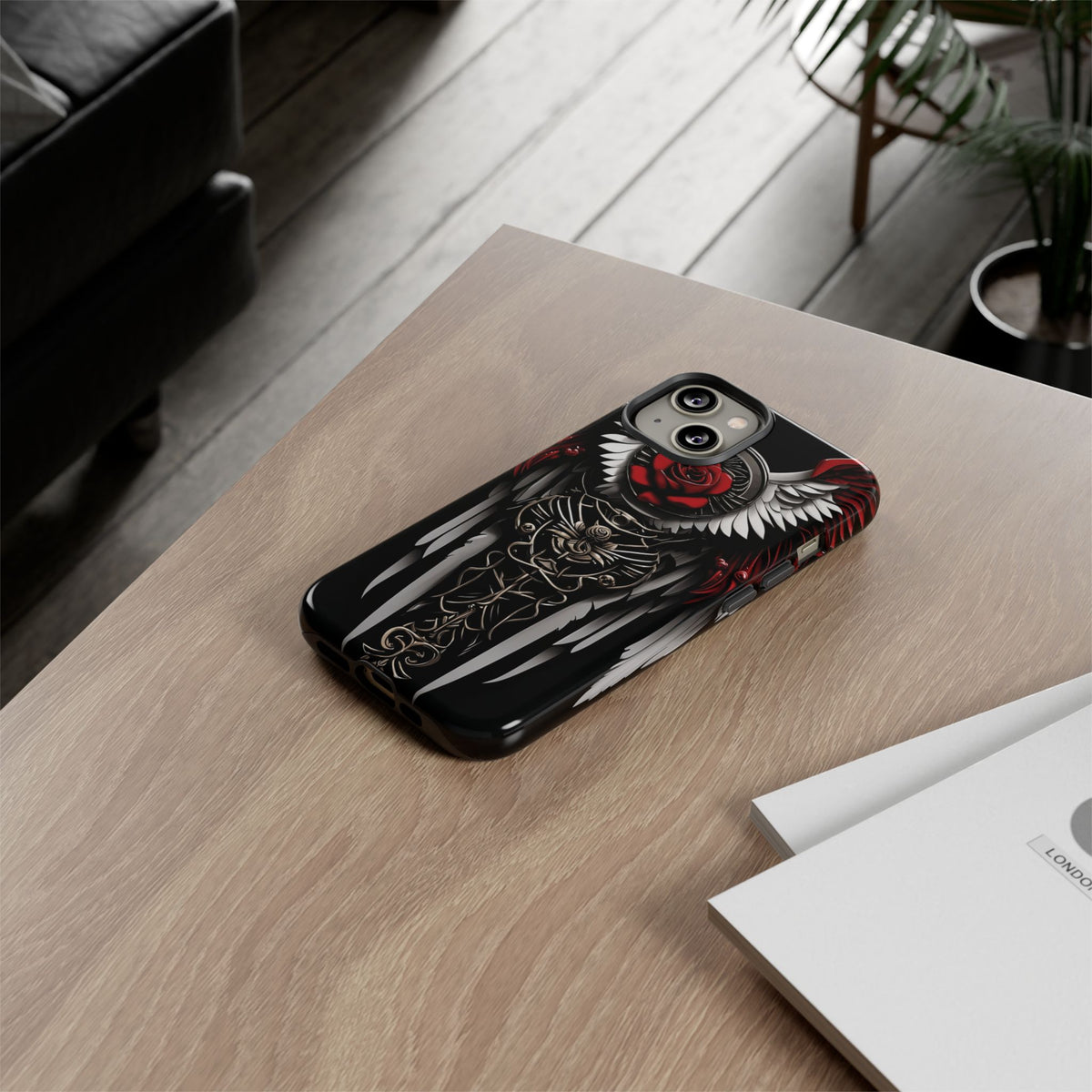 Phone Case - Tough - Red Angel Wings