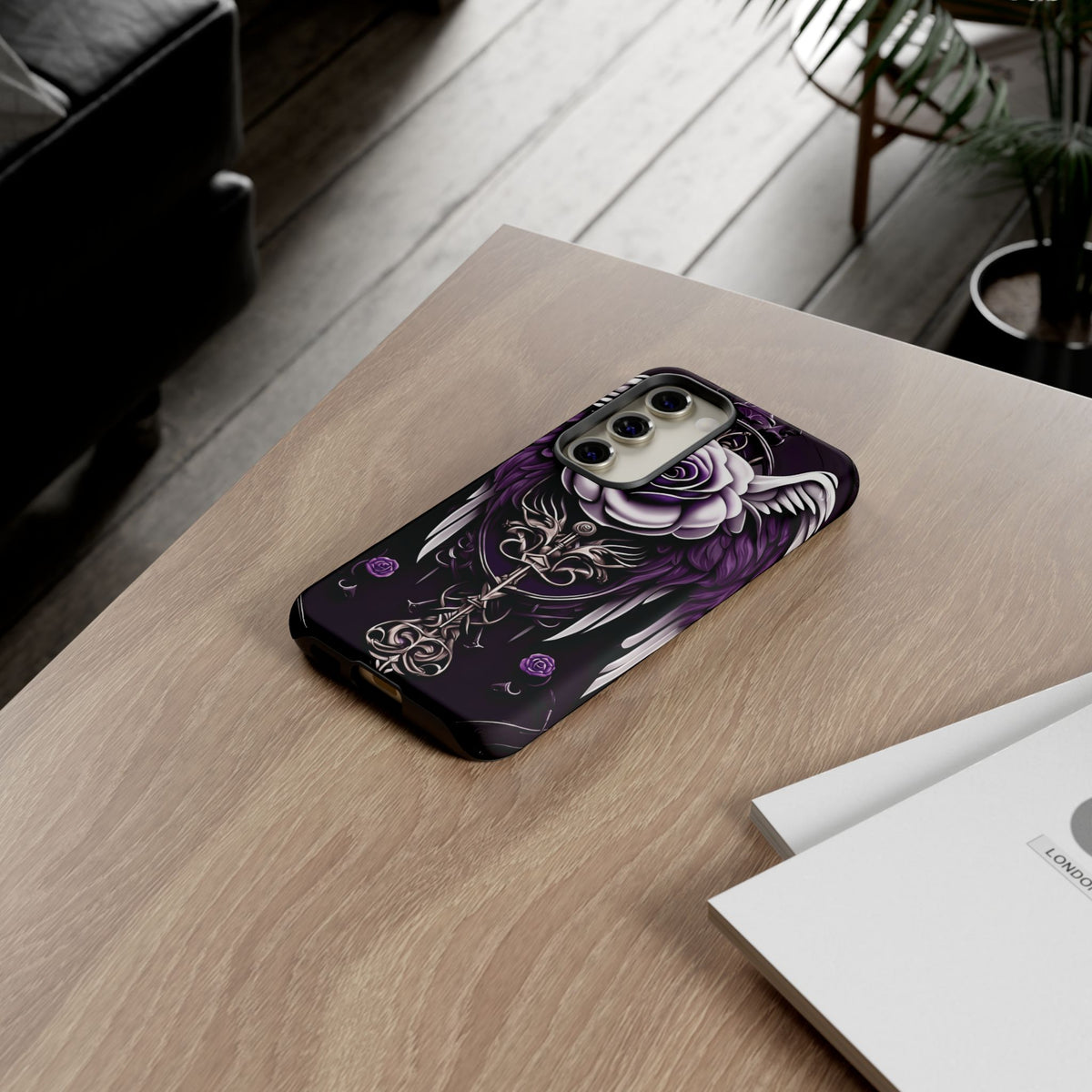 Phone Case - Tough - Purple Angel Wings