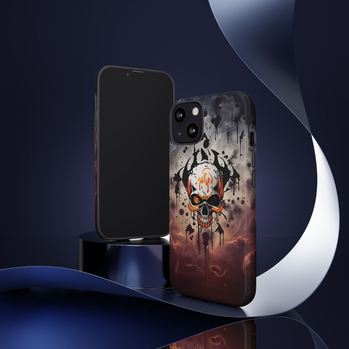 Phone Case - Tough - Orange Skull