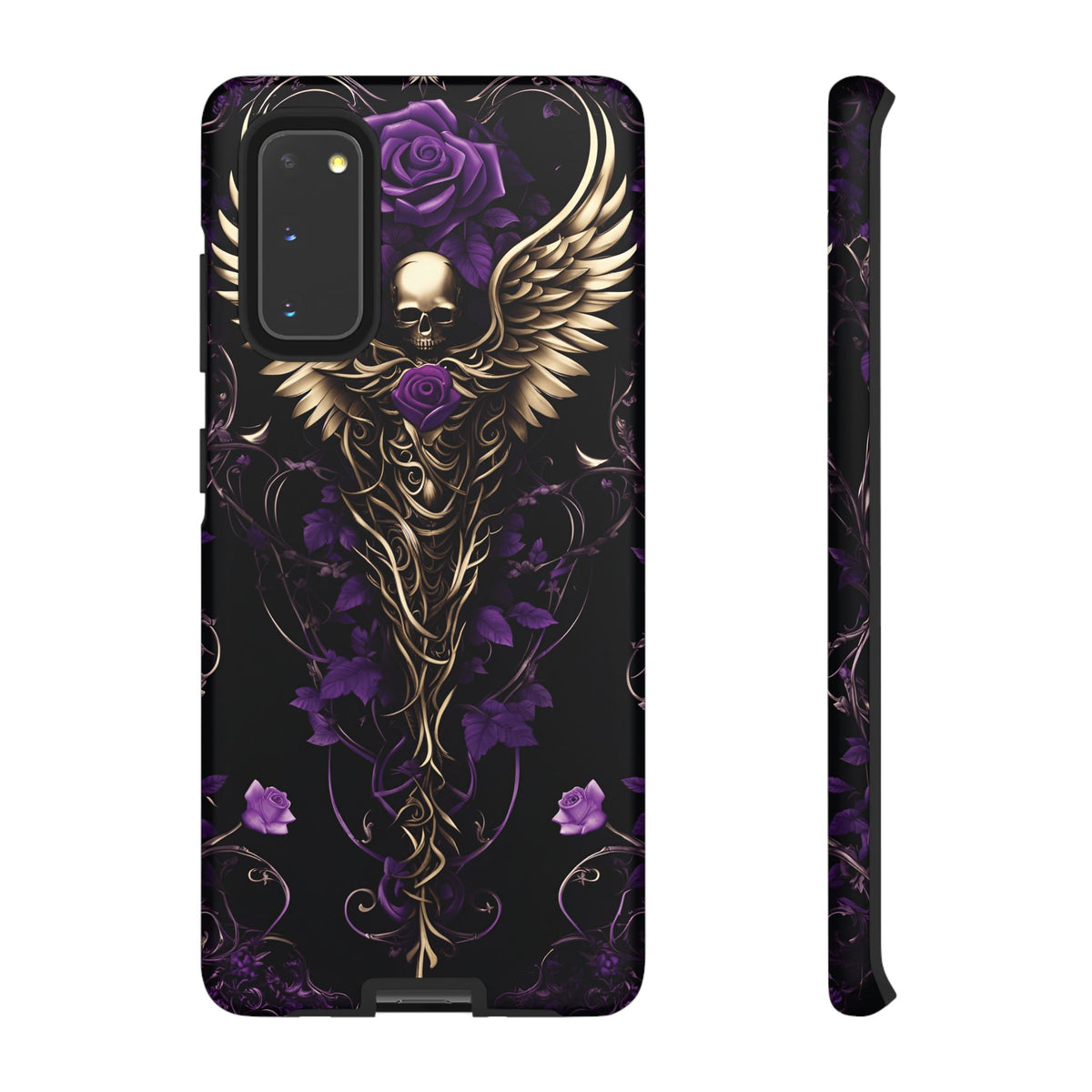 Phone Case - Tough - Purple Skull & Wings