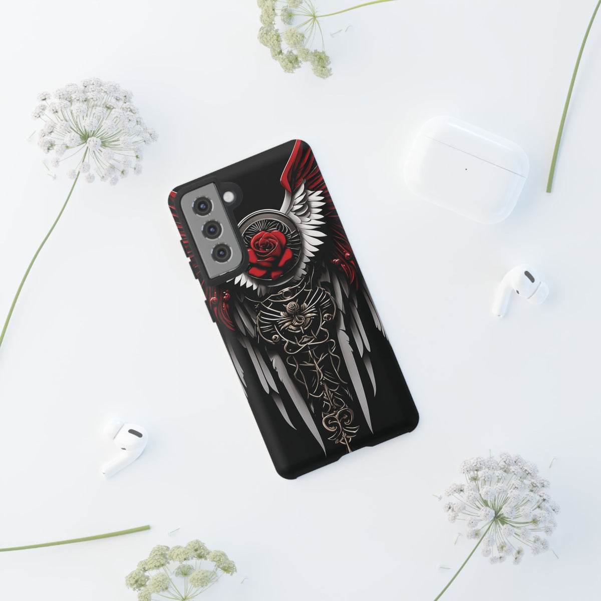 Phone Case - Tough - Red Angel Wings