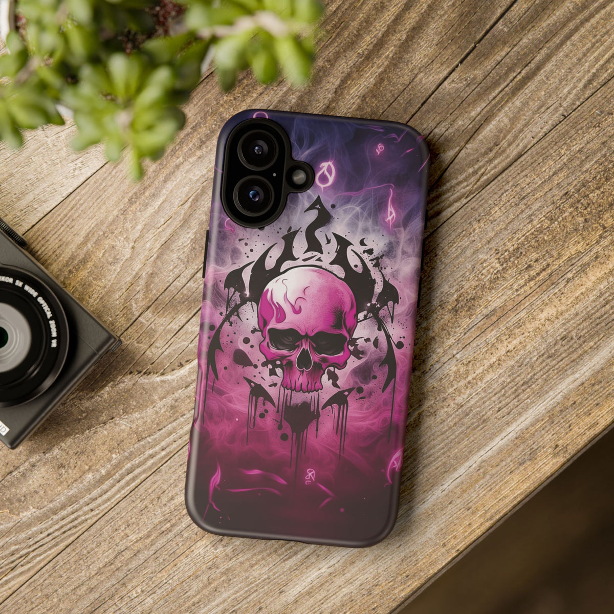 Phone Case - Tough - Pink Skull