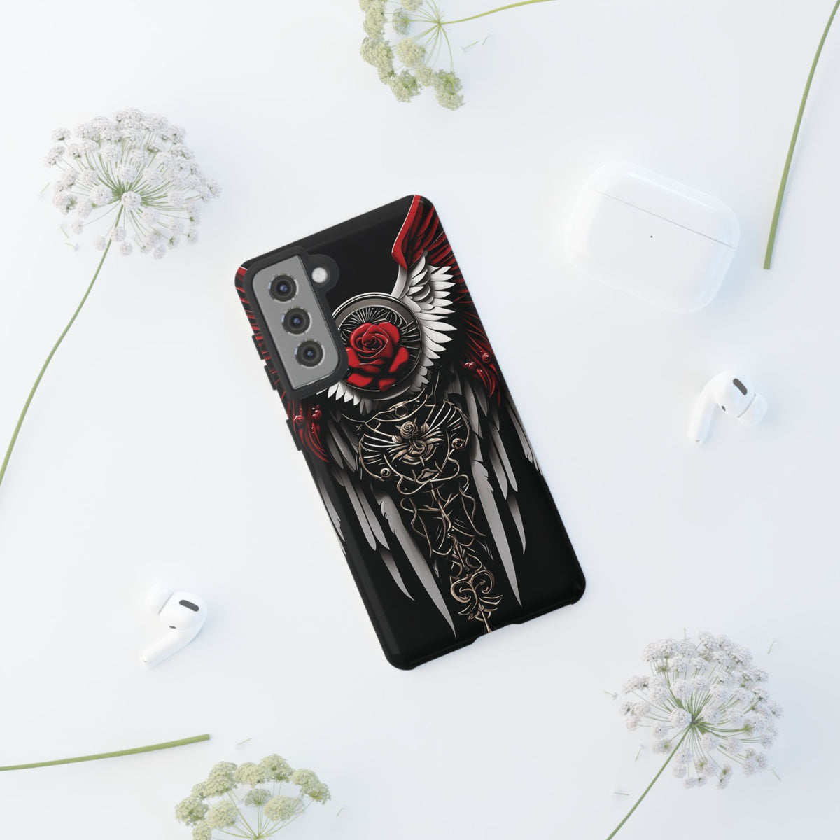 Phone Case - Tough - Red Angel Wings